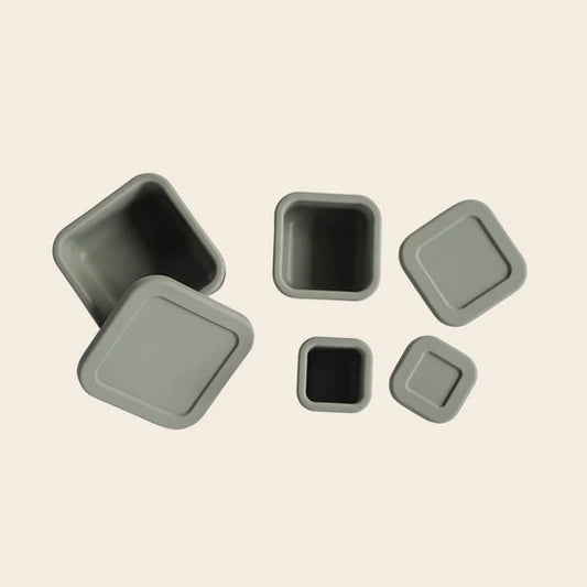 Mini Bento Box Silicona Set X3 - Olive