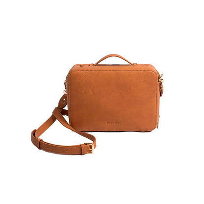 Mini Pañalera de Cuero Vegano - Camel
