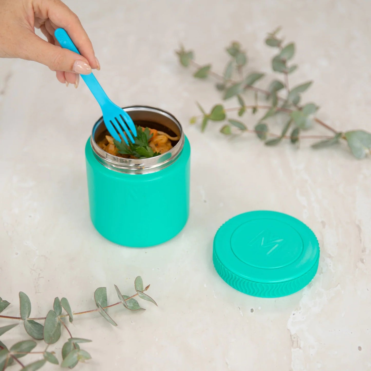 Montiico Contenedor de Alimentos de Acero Inoxidable Mini Food Jar 400ml - Mojito