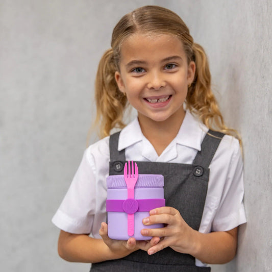 Montiico Contenedor de Alimentos de Acero Inoxidable Mini Food Jar 400ml - Lilac