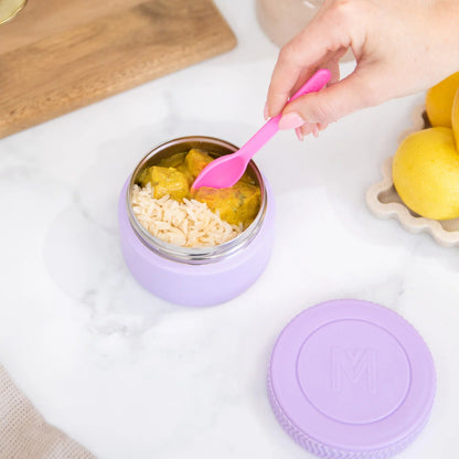 Montiico Contenedor de Alimentos de Acero Inoxidable Mini Food Jar 200ml - Lilac