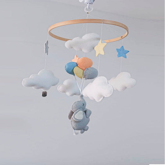 Móvil Elefante Colgado de Globos