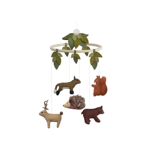 Móvil para Cuna en Fieltro Woodland Leaves - Gamcha