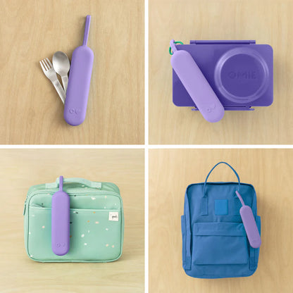 Set de Cubiertos Acero Inoxidable Omie UP Pod & Utensil - Violet