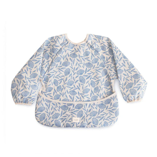 Mushie Babero Manga Larga - Blue Flowers