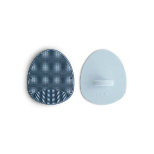Mushie Cepillo para el Baño - Tradewinds / Periwinkle