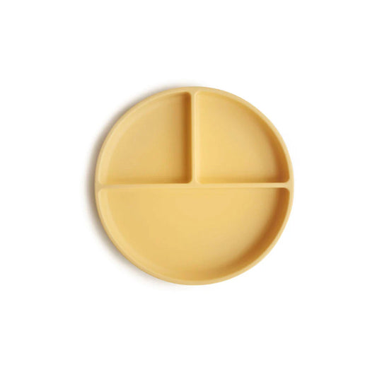 Mushie Plato de Silicona con Divisiones - Pale Daffodil