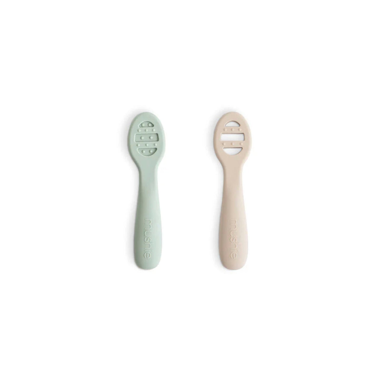 Mushie Primeras Cucharitas para Bebes - Cambridge Blue-Shifting Sand