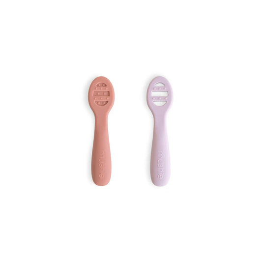 Mushie Primeras Cucharitas para Bebes - Rose-Soft Lilac