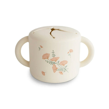 Mushie Snack Cup - Pink Flowers