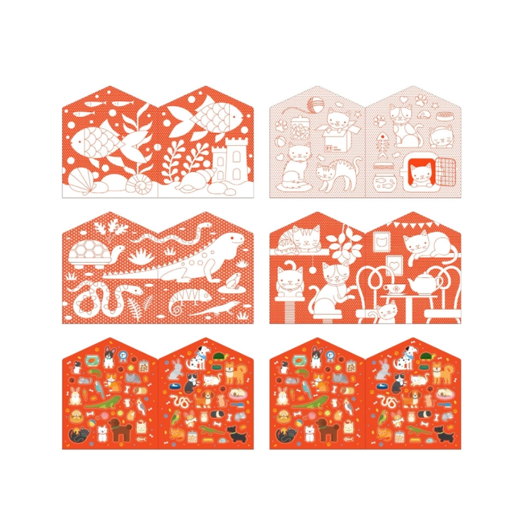 Pets - Libro para Colorear con Stickers