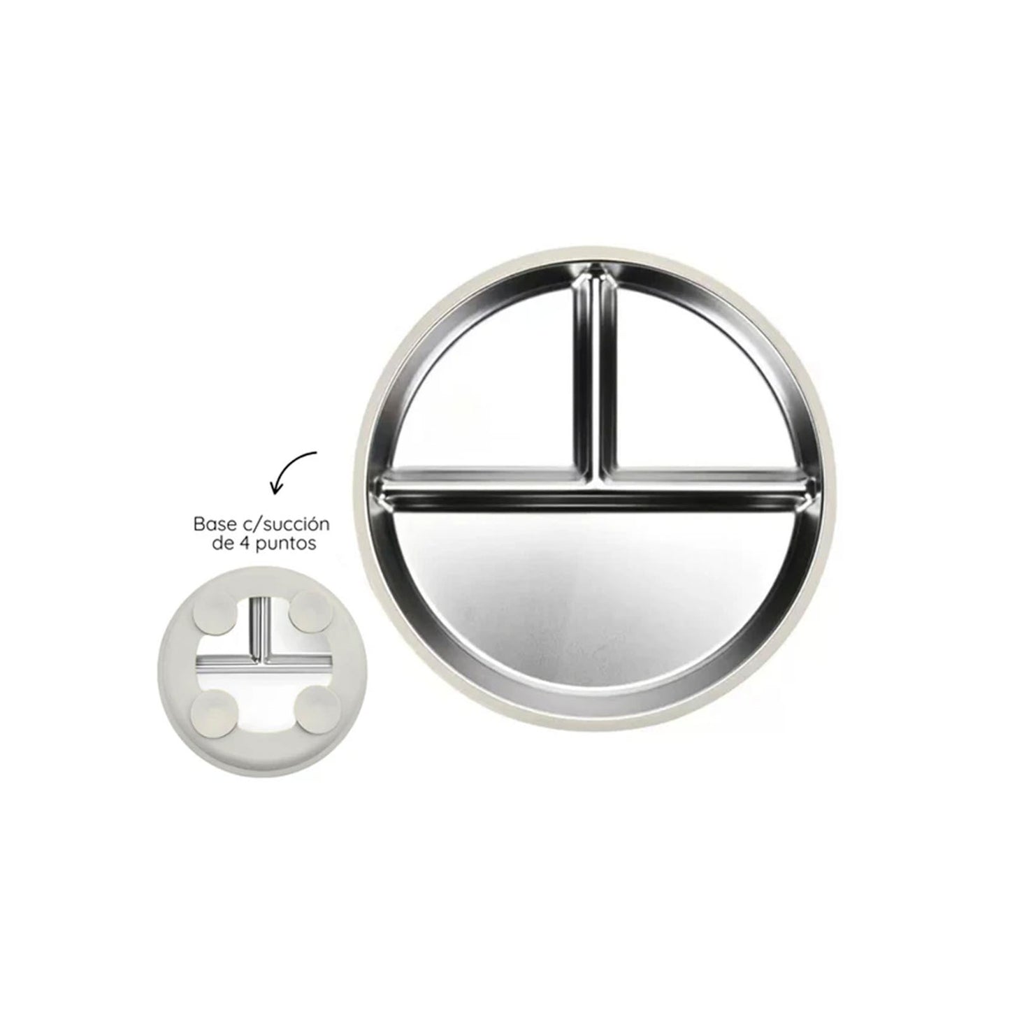 Plato Acero Inox - Sand