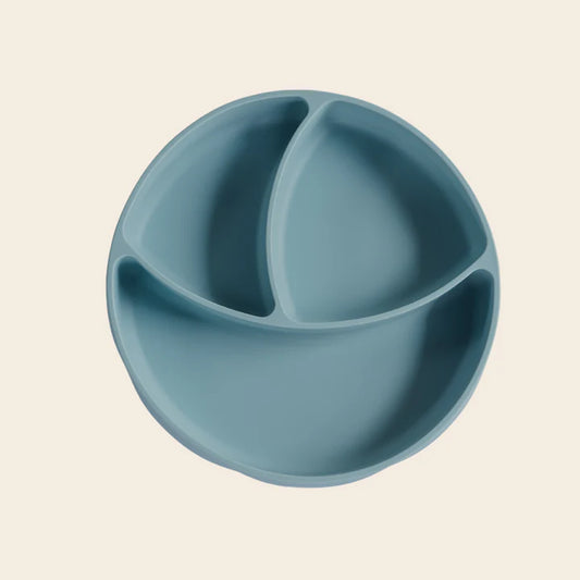 Plato de Silicona con Divisiones Curvy - Aqua