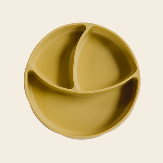 Plato de Silicona con Divisiones Curvy - Mustard
