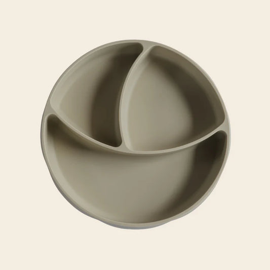 Plato de Silicona con Divisiones Curvy - Sand