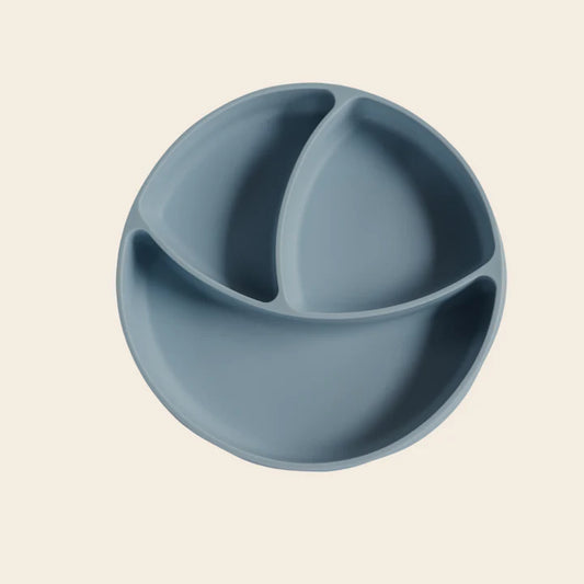 Plato de Silicona con Divisiones Curvy - Sky Blue