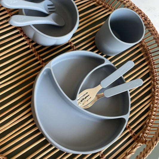 Plato de Silicona con Divisiones Curvy - Steel Grey