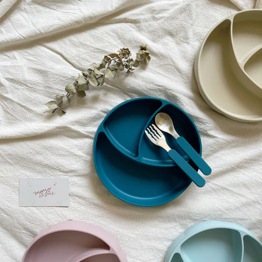 Plato de Silicona con Divisiones Curvy - Ocean