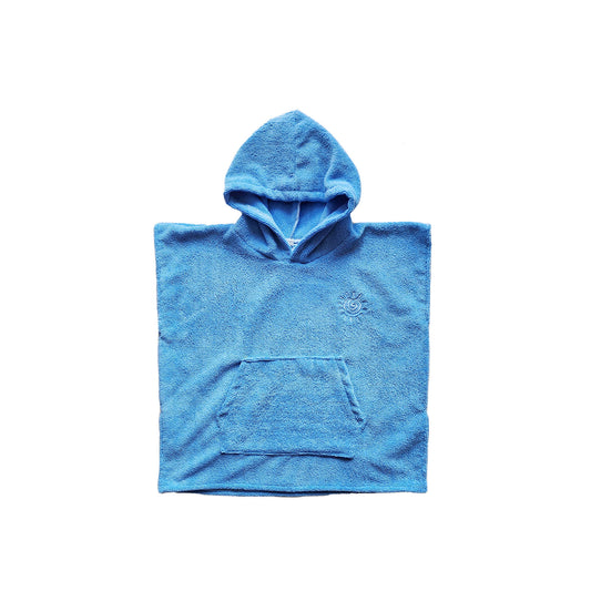 Poncho Toalla Microfibra - Celeste