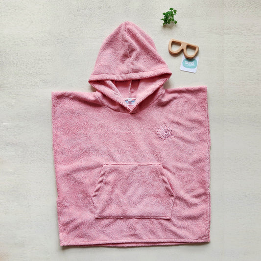 Poncho Toalla Microfibra - Rosa