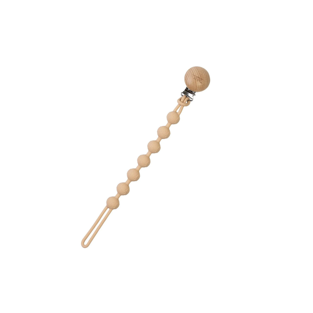 Porta Chupón de Silicona Bubble - Tan