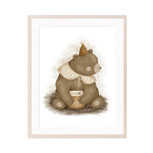 Poster Happy Bear By Decoindigo A3
