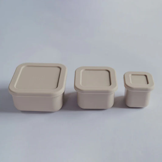 Mini Bento Box Silicona Set X3 - Sand