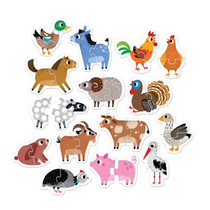 Rompecabeza Progresivo Animales de Granja 18m+
