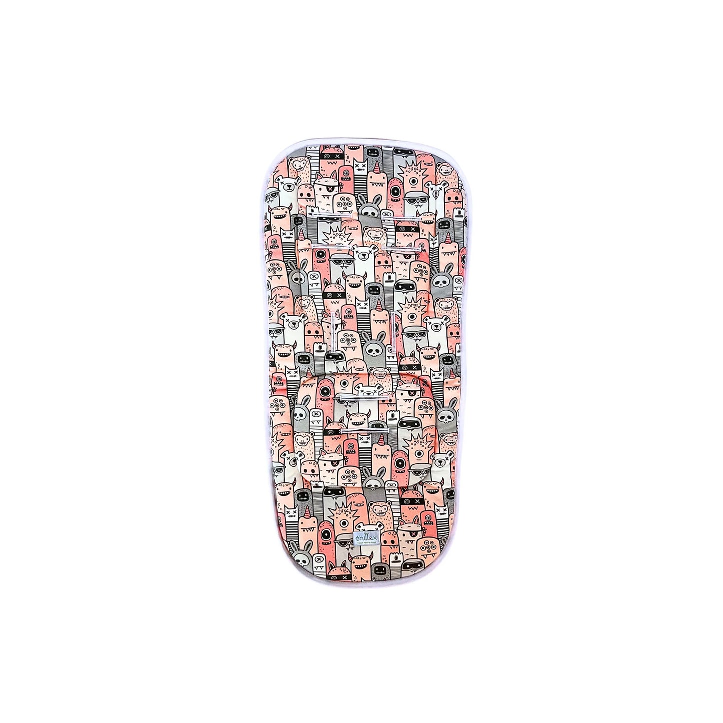 Protector Carseat - Monsters And Friends Pink