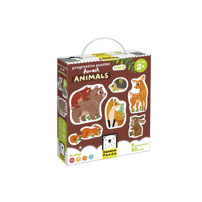 Rompecabeza Progresivo Animales del Bosque2+