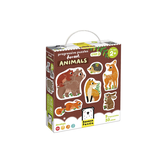 Rompecabeza Progresivo Animales del Bosque2+