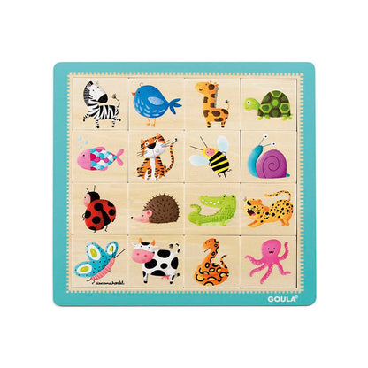 Rompecabeza Texturas Animales 16 pz