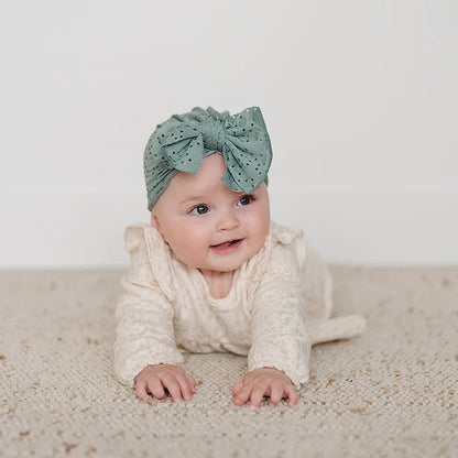 Turbante Broderie Verde Agua