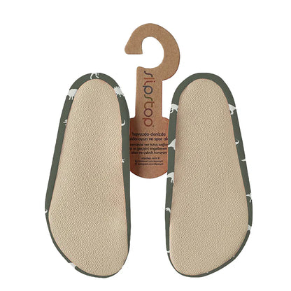 Zapato Slipstop Antideslizante - Dino Green Dinosaurios