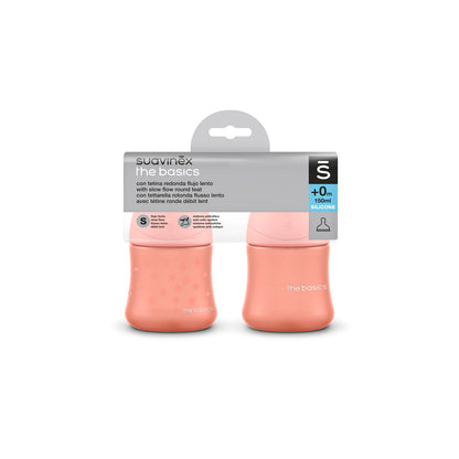 Set 2 Biberones the Basics 150ml - Rojo