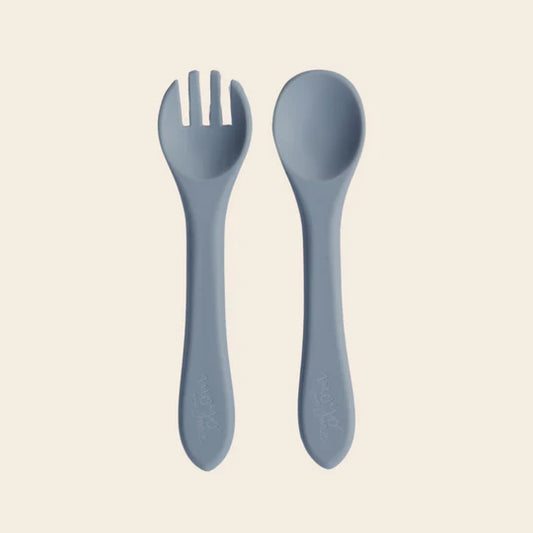 Set de Cubiertos de Silicona - Steel Grey