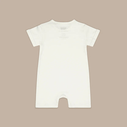 Zip Up y Down Onesie Short Cool White