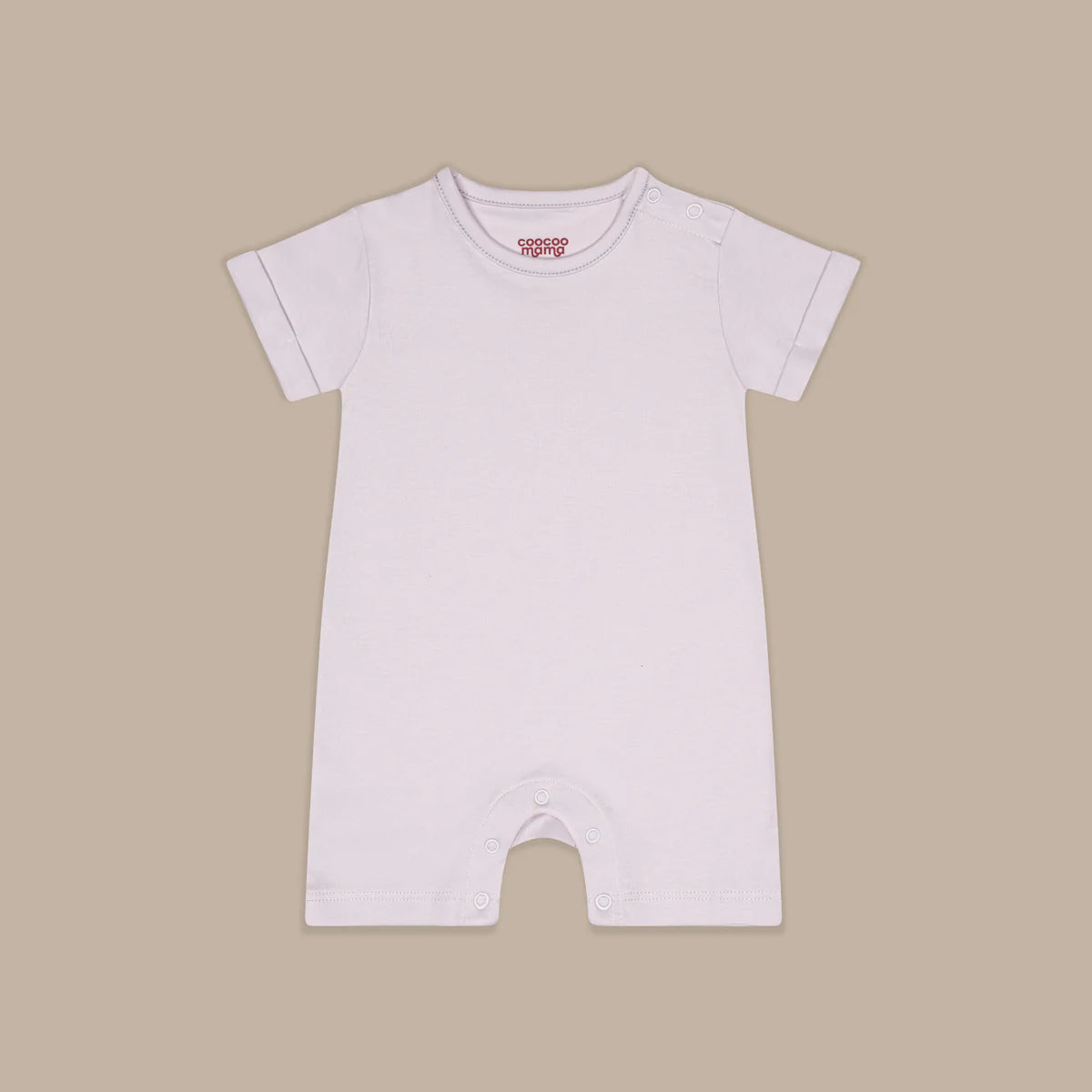 Zip Up y Down Onesie Short Lilac