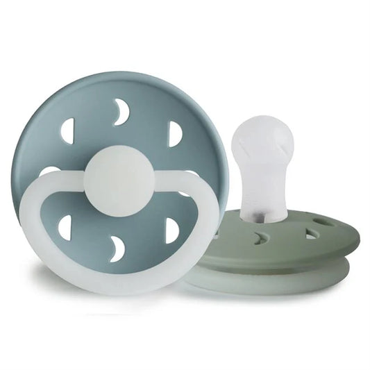 Chupones Pack 2 - Moon Phase Night Stone Blue/Sage - 6 a 18 meses