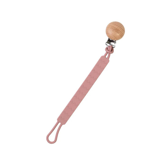 Porta Chupón de Silicona ZigZag - Oriental Pink