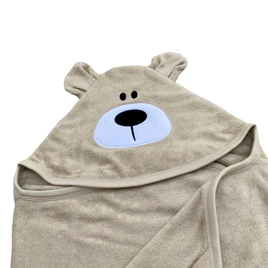 Toalla Toddler de Oso con Capucha - Beige