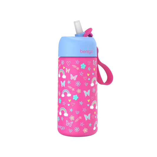 Tomatodo Para Niños Bentgo Acero Inoxidable - Arcoiris y Mariposa