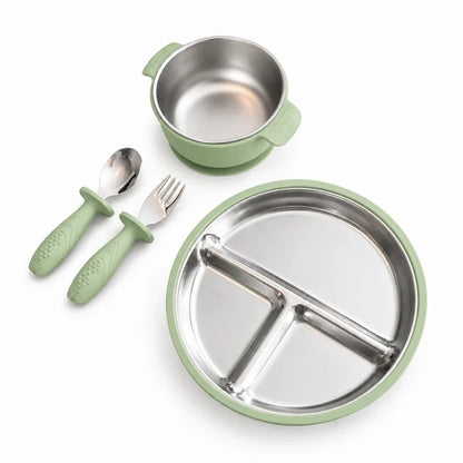Plato Acero Inox - Sage Green