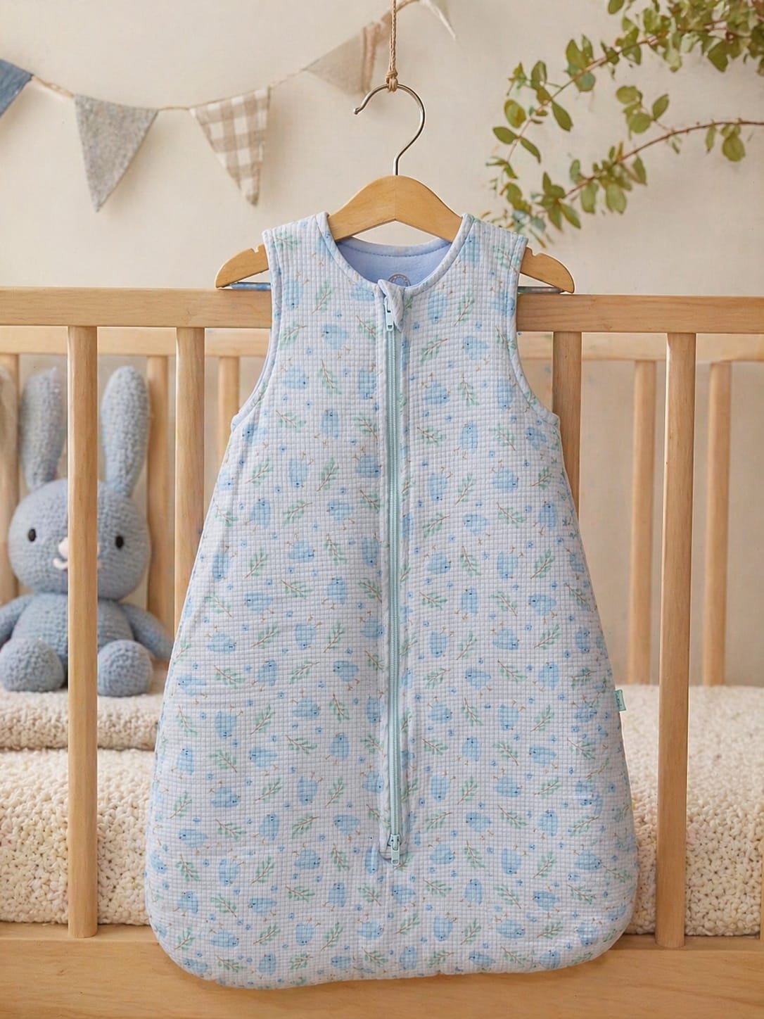 Saquito Bolsita para Dormir - Pajaros Azules
