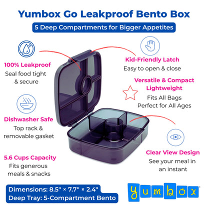 Yumbox Go - Charcoal Gray