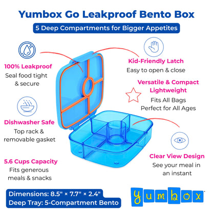 Yumbox Go - Miami Blue