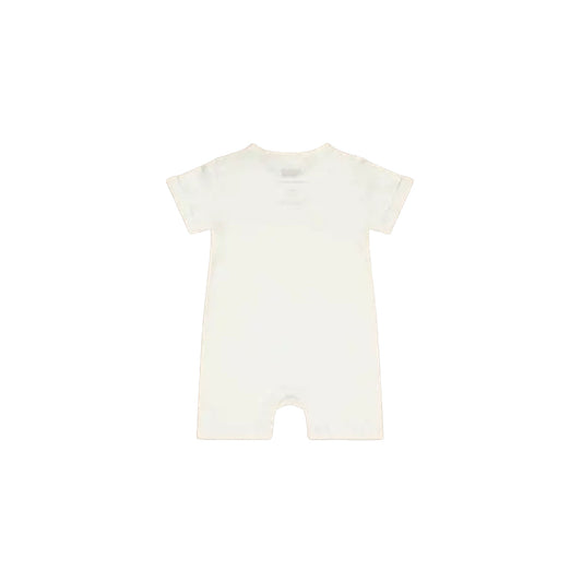 Zip Up y Down Onesie Short Cool White