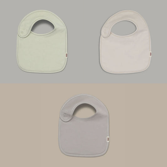 Teething Bib Pack x3 - Greeny Sand Greige