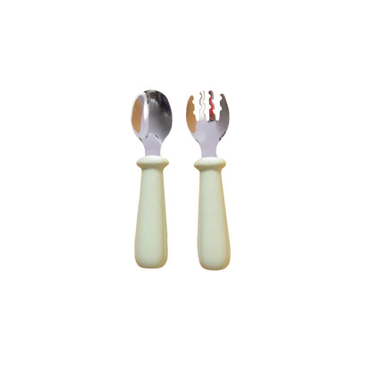 Set Cubiertos Tenedor y Cuchara - Pistacho
