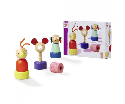 Tornillos Animales Amigos de Madera 2+